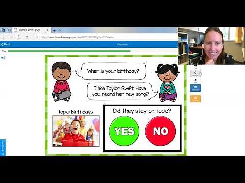 Speech with Lindsey- Staying on Topic lesson