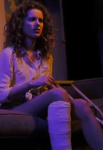 Short 101 Broken foot, cast crutches cute girl alone #crutches #cast #brokenfoot