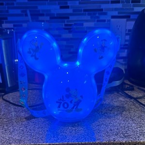 Disney Blue Light-Up Mickey Mouse Balloon popcorn bucket