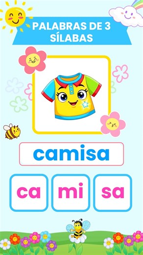 Repite conmigo palabras de tres sílabas y aprende jugando 🗣️✨ #AprenderJugando, #KidsLearning, #LenguajeInfantil, #SpeechPractice, #EducacionInfantil | La Maeta Brenda