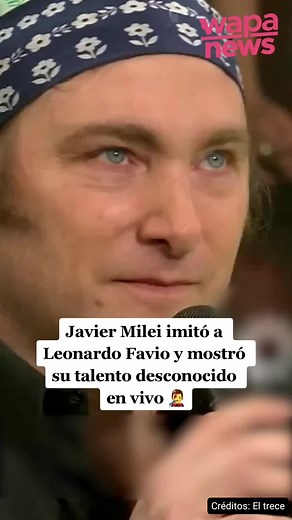 Javier Milei imitó a Leonardo Favio en vivo y sorprendió a todos