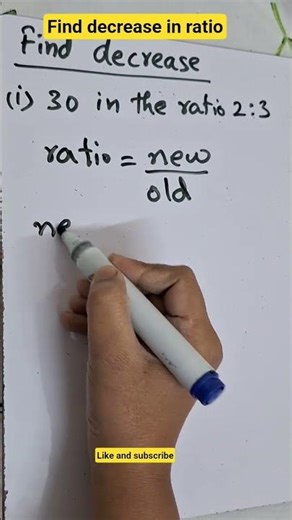 find decrease in ratio