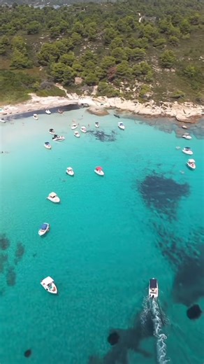 Blue lagoon📍🏝️ Boat rental pirateboats.gr 🏴‍☠️ And discover the fantastic beaches of Sithonia💙 | Halkidiki Greece