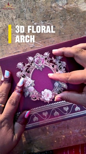 Maroon Bag Style Wedding Invitation In Making #makingprocess #kingofcards #viralvideo