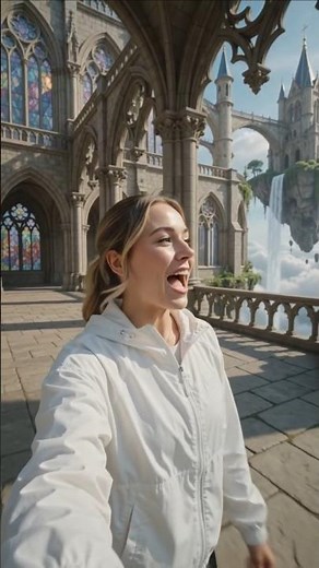 Exploring a Floating Castle in the Sky | Cinematic Fantasy Travel Vlog ✨🏰