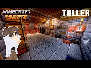 Como construir el MEJOR TALLER en el mod CREATE | Minecraft Create Survival #1