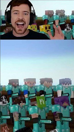 Mr Beast 100 YouTubers vs The DEADLIEST Minecraft player!