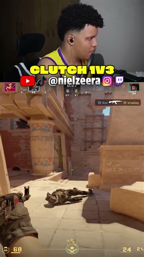 Eu vs 3 CTs na Anubis #cs2 #gameplay #gamersclub #cs