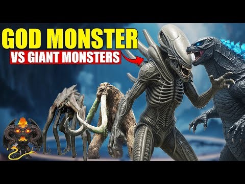 Alien Godzilla vs Giant Monsters | 3D All Giant Monsters Size Comparison 2025