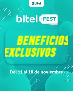 1.3K views · 85 reactions | 落Regresó Bitel Fest Del 11 al 18 de noviembre recarga S/ 5 y canjea todos los cupones que quieras索說磻 旅 Además, participa del sorteo navideño de 20 pavos de 7Kg旅  Conoce más aquí: https://bitelfest.pe/ | Bitel | Facebook