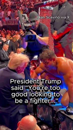 UFC fighter greets President Trump after win