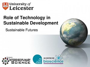 Role of Technology in Sustainable Development - SlideServe