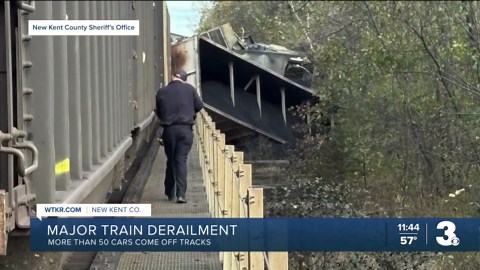 CSX train derailment in New Kent County sends 53 coal cars off track