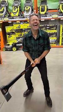 Having some Fun at The Axe Department in Home Depot #logger #axes #splittingaxe #timberfaller #bbr