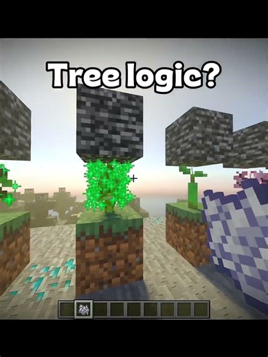 Minecraft Tree Logic is... 💀 #minecraft #shorts