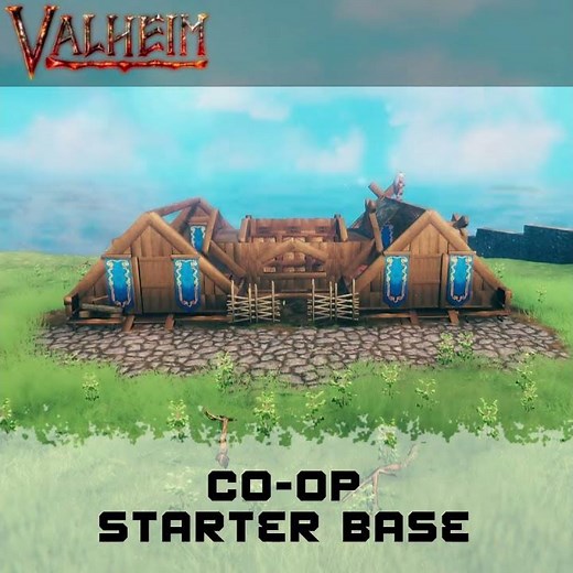 Valheim Co-Op Starter Base - (Speed Build Short) #valheim #speedbuild