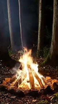 "Night in the Forest: Crackling Campfire Sounds for Deep Relaxation |