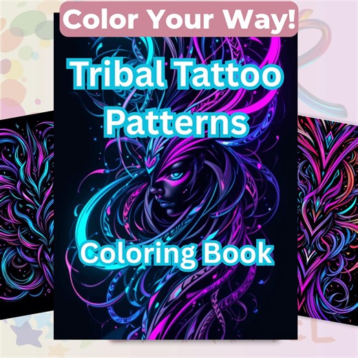 Tribal Tattoo Pattern Coloring Book 165 Pages | Abstract Sleeve Style Patterns | Printable Adult Colouring Pages PDF - Etsy