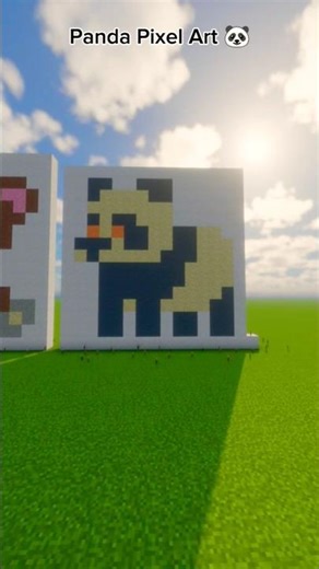 🐼 Minecraft Panda Pixel Art Build! (So Cute 😍)