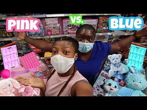 Extreme Slime Challenge! | Pink Vs Blue Shopping Challenge!