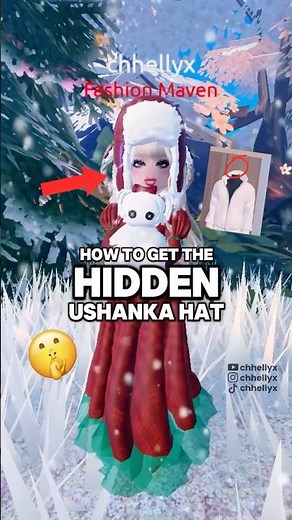 How to get the *HIDDEN* Ushanka hat on #dresstoimpress 🎄✨ #dti #roblox #fyp #viral