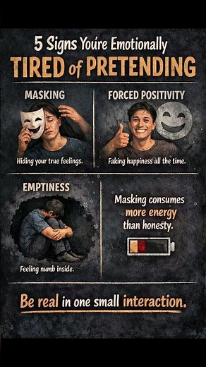 5 Signs You’re Emotionally Tired of Pretending to Be Okay #EmotionalExhaustion #Burnout