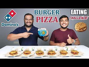DOMINO'S BURGER PIZZA EATING CHALLENGE | Cheese Burger Pizza Eating Competition | Food Challenge