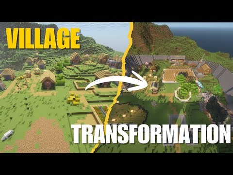 Village Transformation Insane 😳🔥#minecraft #minecraftbuilding #gaming