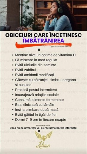 Obiceiuri care încetinesc îmbătrânirea 😍