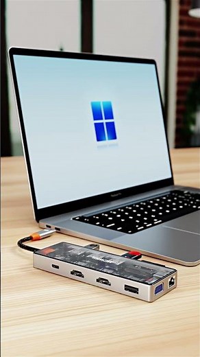 Mowsil USB-C Hub | Multi-Port Docking Station for Laptops & Dual Display Setup