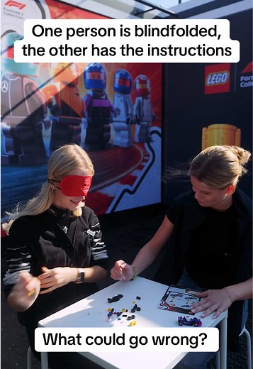 Blindfolded LEGO Build Challenge: F1 Race Edition