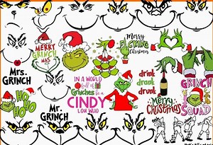 Grinch Christmas SVG Files: Cricut & Silhouette, Unique Clipart (instant Download, 25 Files) - Etsy Canada