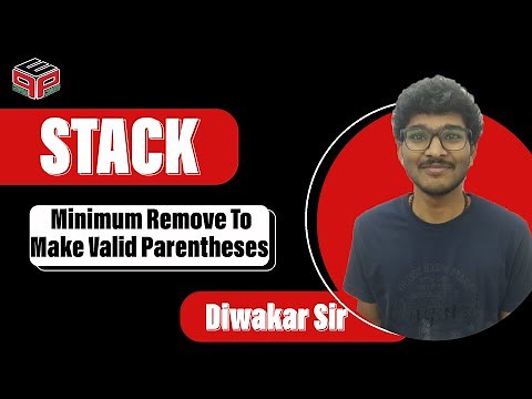 Minimum Remove to Make Valid Parentheses | Leetcode 1249