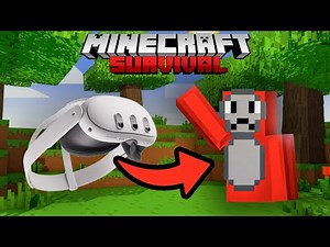 First Look at Minecraft Survival in VR... [Animal Blocks VR]