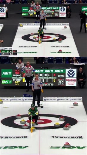 It’s the winner of today’s AGI Top Shots… and arguably the shot of the tournament so far! Sandy MacEwan makes an unreal quadruple takeout to send the game to an extra end 🤯 #AGITopShots #Brier2026 | Curling Canada