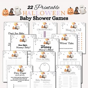 22 Printable Halloween Baby Shower Games to Keep Your Guests Entertained While Celebrating the Arrival of Your Little Bundle of Joy. 3 SIZES - Etsy