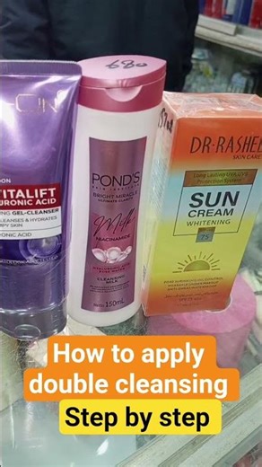 how to apply double cleansing step by step review. #numan #cleansing