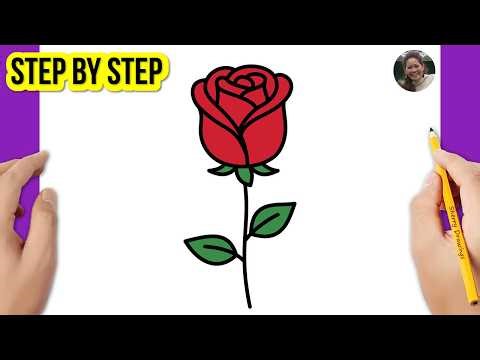 How to Draw a Rose Step by Step 🌹 | Easy Drawing