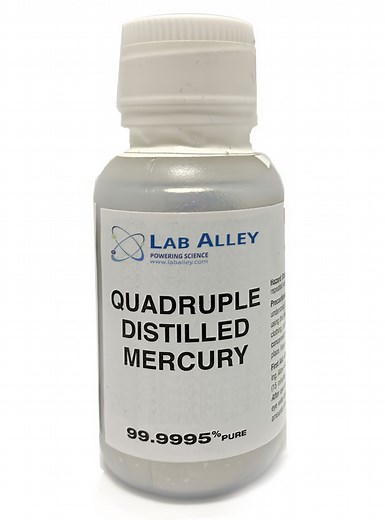 Mercury Metal Quadruple Distilled 99.9995% ACS Grade