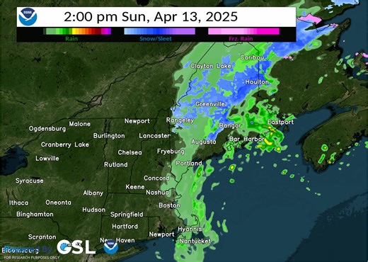16K views · 81 reactions | Bands of rain, higher elevation snow, and some sleet continue through the afternoon before the storm system moves off to the east tonight. Drier and warmer weather makes a return on Monday. | US National Weather Service Gray ME | Facebook