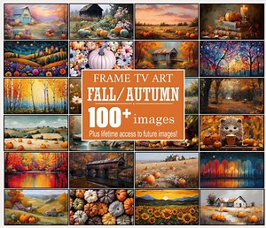 Plus de 100 méga lots d'images automne/automne ! - Collection de cadres TV confortables à télécharger - Etsy France