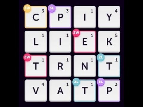 Word Blitz game rules and grid