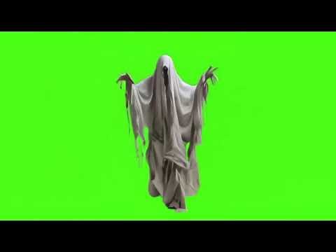 💥Creepy Floating Ghost on Green Screen – Haunted Cloth Animation VFX
