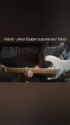 feel it - d4vd (w/tabs) #shorts