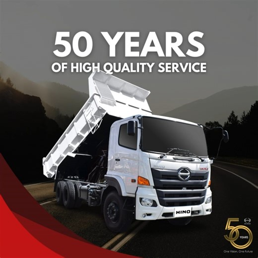 Where innovation meets excellence. 😎✨​ We’re on our 50th year of providing high quality service. At Hino, we continue to strive for a sustainable and modern transportation to every Filipino’s journey.​ #Hino50Years #PowerYourJourney #HinoMotorsPH | Hino Motors Philippines Corp.