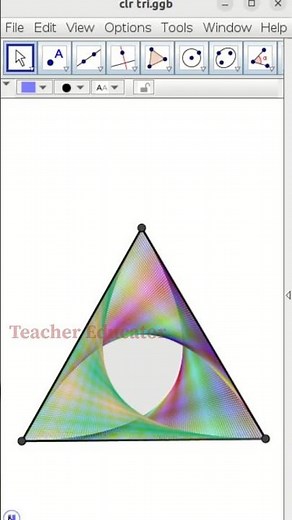 Colourful Geogebra Pattern. Beautiful Mathematical Pattern