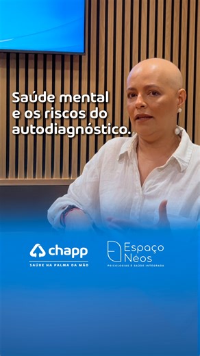 CHAPP on Instagram: "🧠 ⚠️ Os riscos do autodiagnóstico em saúde mental Buscar respostas na internet é cada vez mais comum, mas o diagnóstico em saúde mental só pode ser realizado por um profissional qualificado. A psicóloga Dani Rita (@daniritapsi), parceira do Espaço Néos (@espaconeos), rede parceira do Chapp, explica que essa necessidade constante de se rotular ou encontrar um diagnóstico rápido está, muitas vezes, ligada à ansiedade. A busca excessiva por diagnósticos online pode gerar confu
