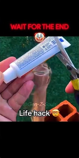 Amazing hack with toothpaste tube 👍 💀 #shorts