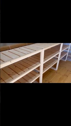 収納棚DIY]材料費7,000円でここまで！？素人が無垢材収納棚を3台DIY☆解体も簡単仕様☆#収納diy #収納棚 #棚diy #woodworking