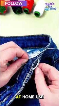 How to Tighten a Loose Waistband Without a Sewing Machine. #fashiontips #sewingtips #lifehacktips